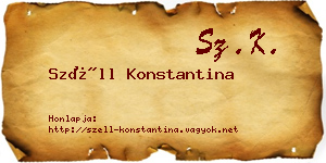 Széll Konstantina névjegykártya